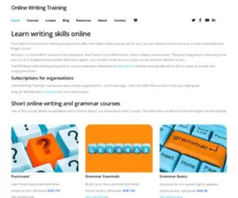 Onlinewritingtraining.com.au(Online writing and grammar courses) Screenshot