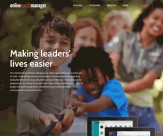 Onlineyouthmanager.co.uk(Designed by leaders for leaders) Screenshot