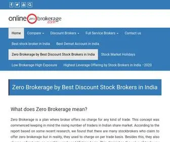 Onlinezerobrokerage.com(Zero Brokerage Trading Account by Best Discount Stock Brokers in India) Screenshot