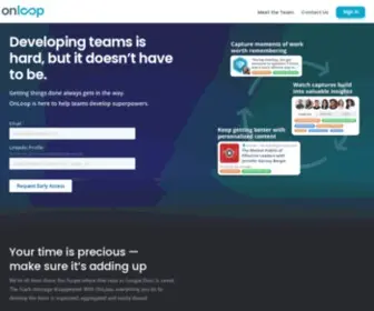 Onloop.io(Maximizing the potential of the world's 1 billion knowledge workers) Screenshot