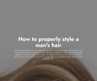 Only-Machines.eu(How to properly style a man's hair) Screenshot