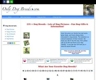 Onlydogbreeds.com(Only Dog Breeds) Screenshot