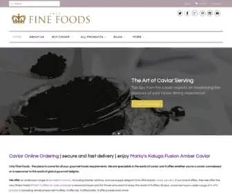 Onlyfinefoods.com(Buy Caviar Online) Screenshot