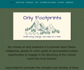 Onlyfootprints.world(    The mission of Only Footprints) Screenshot