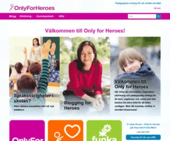 Onlyforheroes.se(Only for Heroes) Screenshot