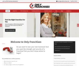 Onlyfranchises.com(Only Franchises) Screenshot