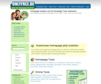 Onlyfree.de(Kostenlose Homepage Tools) Screenshot