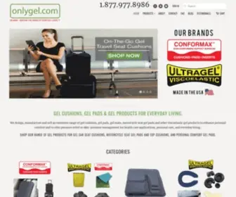 Onlygel.com(US made Gel cushions) Screenshot