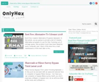 Onlyhax.com(Tech in veins) Screenshot