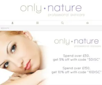 Onlynature.co.uk(Professional Skin Care) Screenshot