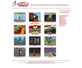 Onlyskateboardgames.com(Skateboarding Games) Screenshot