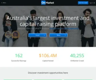 Onmarket.com.au(Equity Crowdfunding & IPOs) Screenshot
