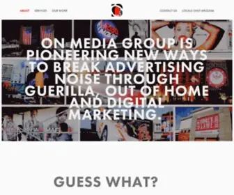 Onmediagroup.com(A Guerilla Marketing Company) Screenshot