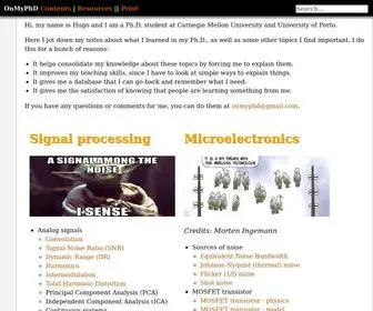 OnmypHD.com(On My Phd) Screenshot