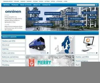 Onninen.com(Onninen serves technical wholesale business customers and) Screenshot