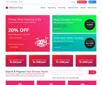 Onohosting.com(#1 India's Cheap Web Hosting) Screenshot