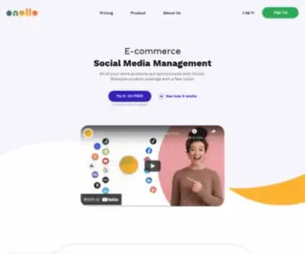 Onollo.com(ECommerce Social Media Management Software for stores) Screenshot