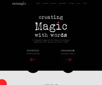 Onomagic.com(A house for digital publishing brands) Screenshot