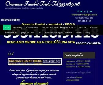 Onoranzetriolo.com(Onoranze Funebri Reggio Calabria Triolo 393.118.9.118) Screenshot