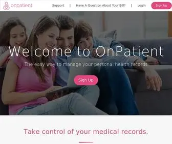 Onpatient.com(OnPatient Patient Portal) Screenshot