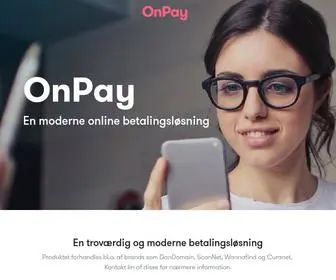 Onpay.io(En moderne online betalingsløsning) Screenshot