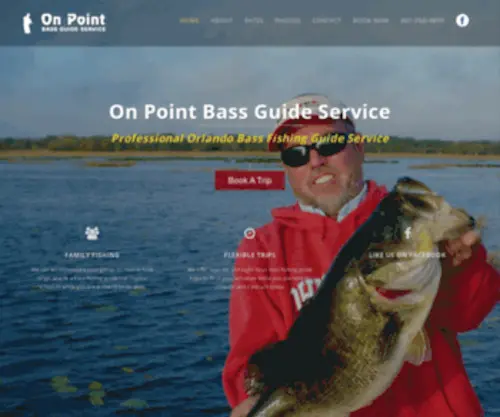 Onpointbass.com(Orlando Bass Fishing Guide Service) Screenshot