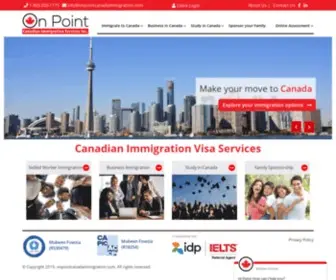 Onpointcanadaimmigration.com(On Point Canada Immigration Services) Screenshot