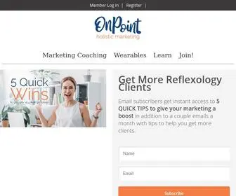 Onpointholisticmarketing.com(OnPoint Holistic Marketing for Reflexologists) Screenshot