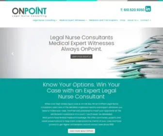 Onpointlnc.com(Legal Nurse Consultant) Screenshot