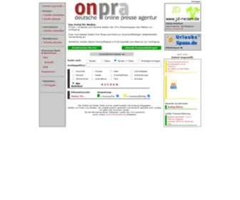 Onpra.de(Deutsche online presse agentur onpra) Screenshot