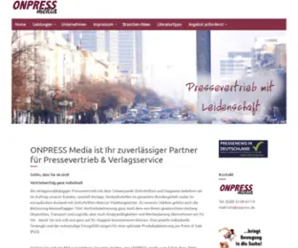 Onpress.de(Für Magazine in Deutschland und Europa) Screenshot