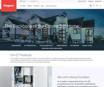OnqLegrand.com(On-Q® Structured Wiring, Connectivity and Smart Home Solutions) Screenshot