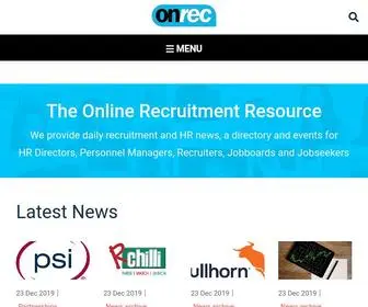 Onrec.com(The Online Recruitment Resource) Screenshot