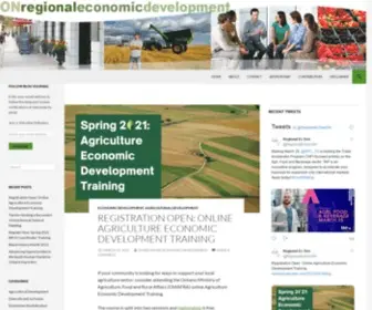 OnregionaleCDev.com(Regional Economic Development blog focusing on agriculture and rural economic development for Ontario) Screenshot