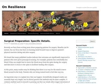Onresilience.com(On Resilience) Screenshot