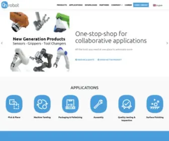 Onrobot.com(One Stop Shop for Collaborative Robot Applications) Screenshot