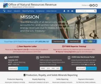 ONRR.gov(Office of Natural Resources Revenue) Screenshot