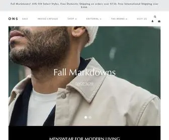 Onsclothing.com(O.N.S Clothing) Screenshot