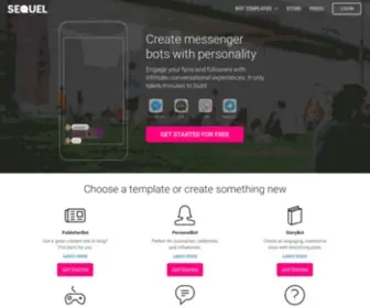Onsequel.com(Bot platform for messengers) Screenshot