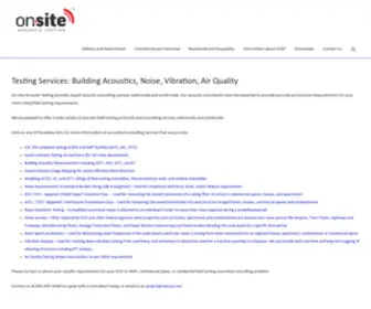 Onsiteacoustictesting.com(Building acoustics) Screenshot