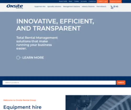 Onsite.com.au(Rental equipment) Screenshot