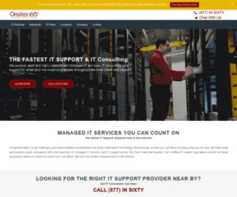 Onsitein60.com(IT Support Company) Screenshot
