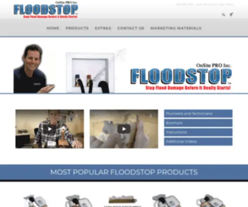 Onsiteproducts.com(FloodStop) Screenshot