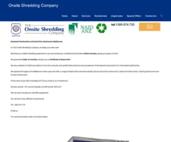 Onsiteshreddingcompany.com.au(Onsite Shredding Company) Screenshot