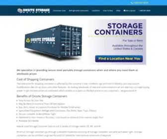 Onsitestorage.com(New & Used Shipping Containers For Sale) Screenshot