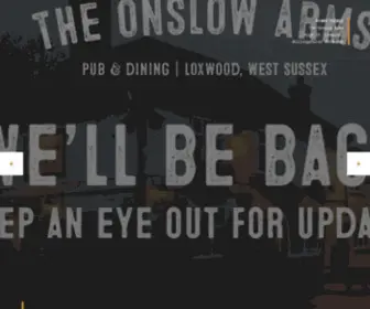 Onslowarmsloxwood.com(Award Winning Family Pub on the Wey and Arun Canal) Screenshot