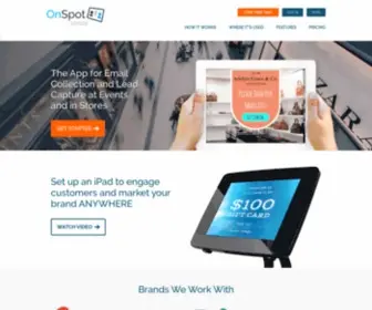 Onspotsocial.com(Lead & Email Collection App for Trade Shows) Screenshot