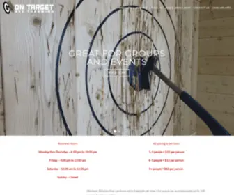 Ontargetaxethrowing.com(On Target Axe Throwing) Screenshot