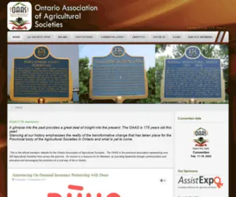 Ontarioagsocieties.com(Ontario Association of Agricultural Societies) Screenshot