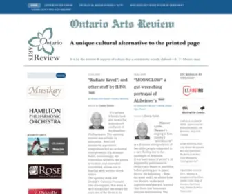 Ontarioartsreview.ca(Reviews, Bonus Codes & Ratings) Screenshot